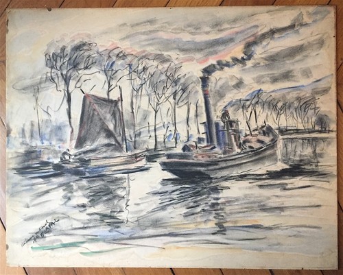Laval fernand dessin pastel - laval,