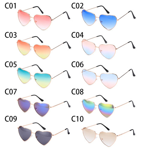 Lunettes soleil rétro cœur - lunettes,