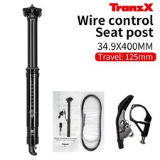 Tige de selle télescopique TranzX 34,9 mm Débattement 400 mm Commande au guidon