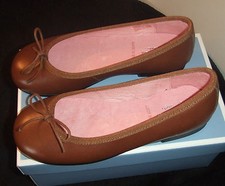 JACADI BALLERINES EN CUIR POINTURE 31 MODÈLE CAMILLE MARRON (CAMEL FONCE)