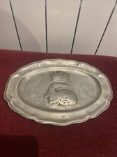 Ancien Rare Plateau Décoratif