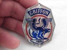 RARE PLAQUE DE VELO GRIFFON PARIS bicyclette bike cycle no peugeot