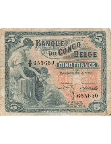 Congo belge francs - congo,