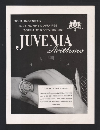 Publicité 1949 montres - publicité,