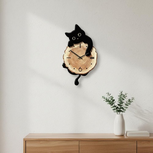 Horloge murale chat - horloge,