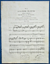 OPÉRA  BOIELDIEU PARTITION LA DAME BLANCHE AIR N°5 SCRIBE 1825 MARIE BOULANGER