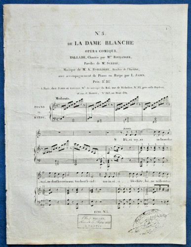 Opéra boieldieu partition la - boieldieu,