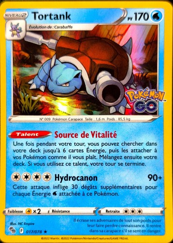 Carte pokémon tortank holo - pokémon,