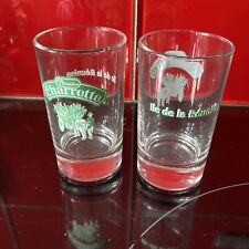 LOT DE 2 VERRES RHUM CHARRETTE