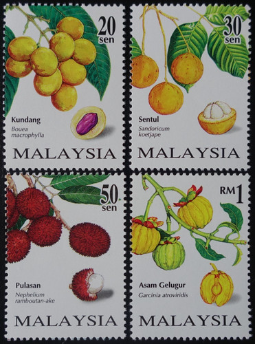 Timbres malaisie fruits - -,