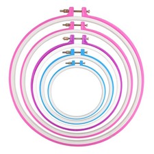  5 Pcs Cercle À Broder Kit Broderie Décoration Couture Fournitures