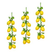  3 Pcs Citron Jaune Artificiel
