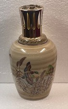 Lampe Berger décor de chasse céramique vintage 70" signée J. Breugnot