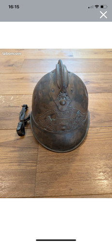 Casque pompiers ancien - pompiers,
