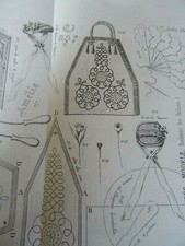 N°22 ANCIEN PATRON LA POUPEE MODELE SAC DE VOYAGE DESSOUS DE CHAPEAU JUILLE 1866