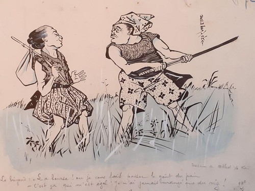 Dessin original signé obled - dessin,