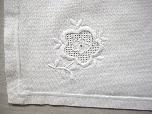 Serviettes table brodées - serviettes,