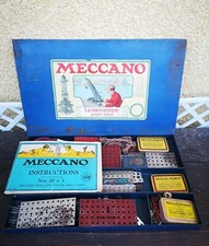Ancien Coffret MECCANO La Mécanique Pour Tous Avec Instructions Boîte Métallique
