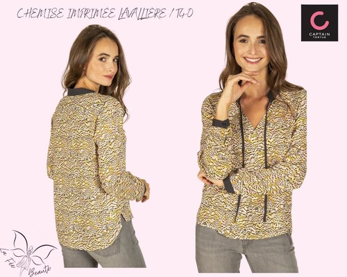 Chemise imprimée lavalière - ,