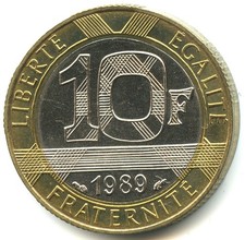 10 francs Génie de la Bastille issue du coffret FDC 1989 n°8099