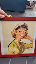 TRES RARE ORIGINAL PIN UP TRES BELLE PIN UP ORIGINAL BRENOT 27X27CM