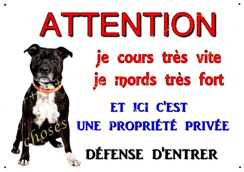 Plaque métal chien - plaque, garde