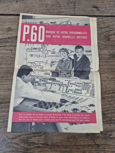 Ancienne publicité simca p60 - publicité,