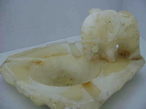 Cendrier elephant albatre - cendrier,