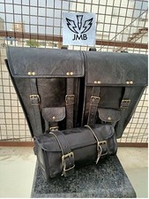 3 sacoches de selle en cuir