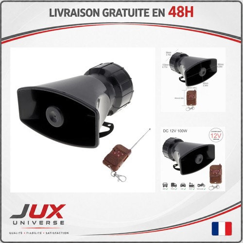Sirène voiture sons 12v - sirène,