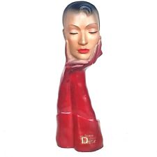 ANCIEN BUSTE PUBLICITAIRE EN PLATRE-CHRISTIAN DIOR-GANTS COUTURE MAGASIN DE MODE