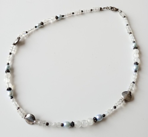 Collier fantaisie pierres - de,