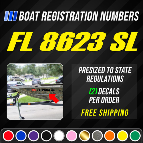 Boat registration hull numbers - boat,