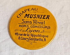 ANCIEN MIROIR ROND  DE POCHE