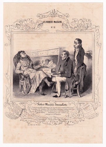 Lithographie caricature - lithographie,