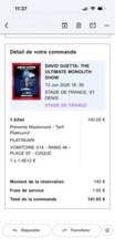 Places David Guetta Stade De France Samedi 13 Juin 2026