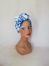 Bandeau Cheveux Rétro Bleu Blanc Pin Up Vintage Chapeau Fascinator