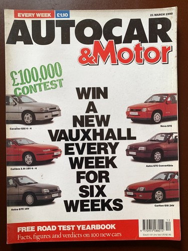 Autocar magazine 1990 - autocar,