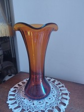 Vase en Verre Soufflé Ambré