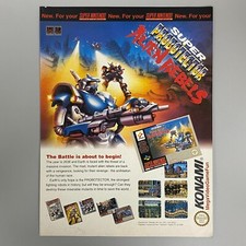 Super Probotector Alien Rebels Super Nintendo SNES 1993 Vintage Retro Annonce