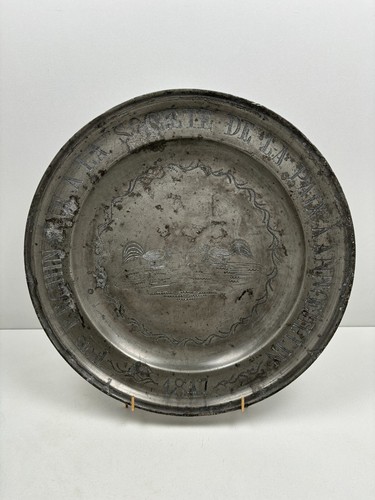 Ancien plat etain 1847 - ancien,