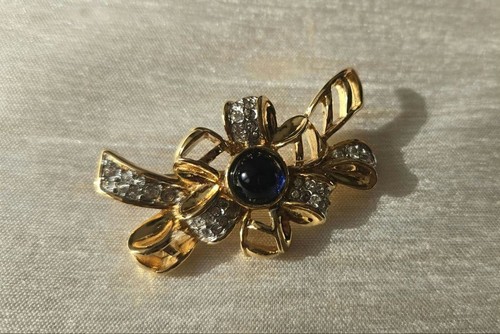 Broche vintage strass - , nina