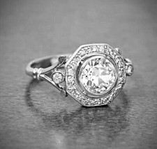 Bague halo art - déco, vintage