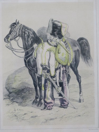 Gravure 19eme sous verre