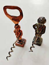 2 Mannequin pisse 1er tire bouchon 2er décapsuleur  couleur bronze  et cuivre