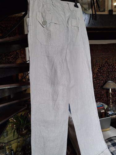 Pantalon 100 lin fleur sel - 100%,