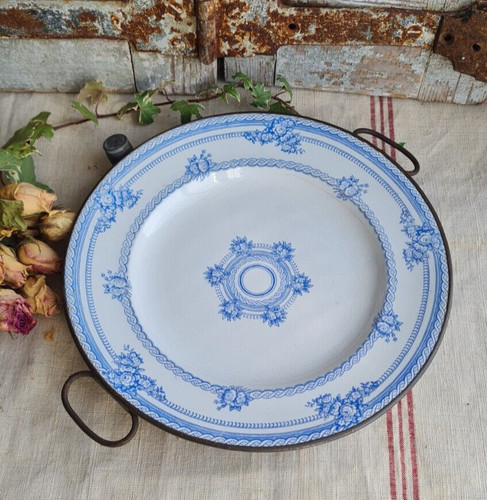 Ancienne assiette chauffe plat - assiette,