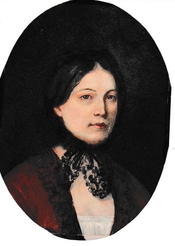 Aquarelle xix ème portrait - -,