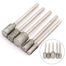 Lot de 5 bavures de meulage Emery 60 grains pour outils de gravure sur verre mé