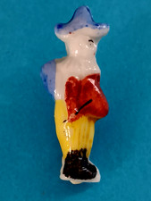 RARE 1ère époque POLICHINELLE Hr.3,5cm porcelaine polychrome Allemande
